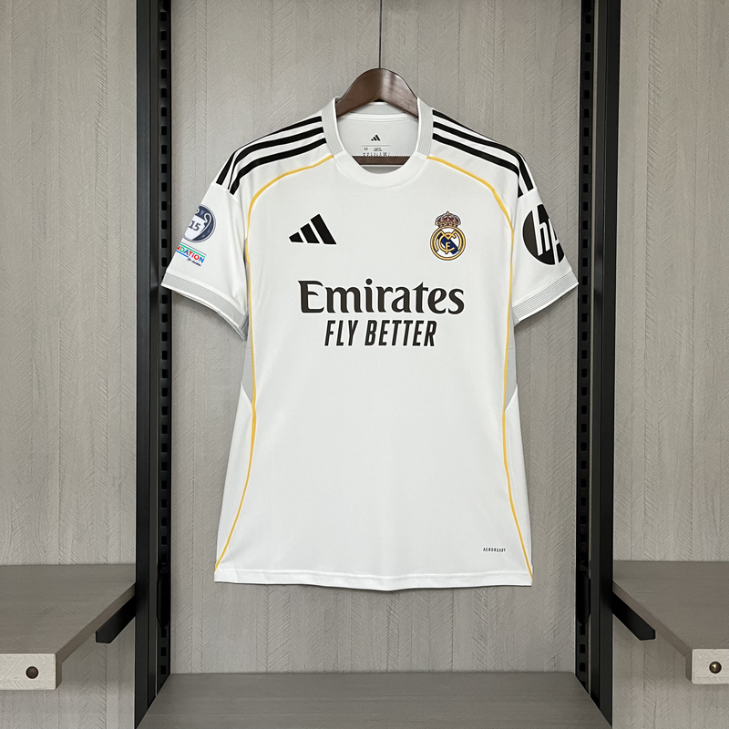 CAMISETA REAL MADRID I 25/26 HOMBRE - CON PARCHES CHAMPIONS LEAGUE - LANZAMIENTO