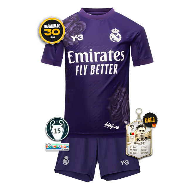 Conjunto NiƱos Real Madrid Y3 23/24 + 5 REGALOS š