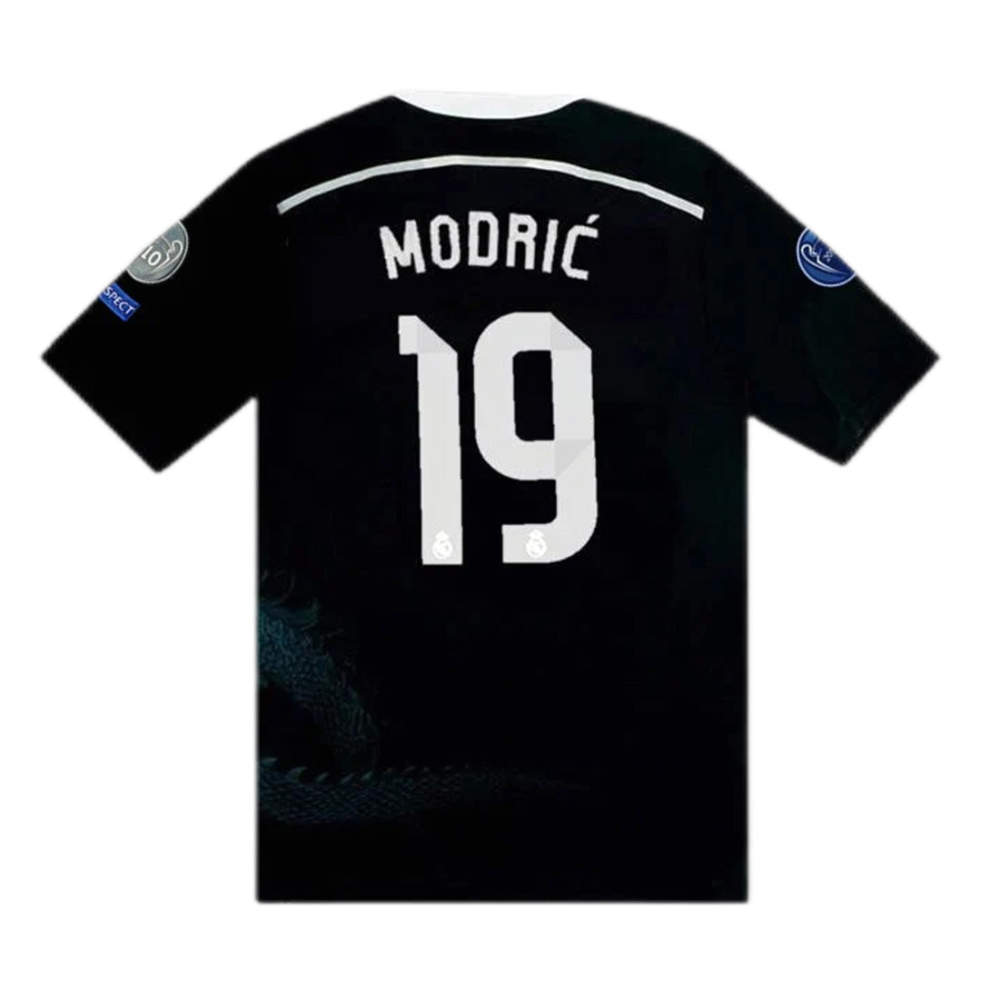 Camiseta Real Madrid MODRIĆ #19 Parche Champions League Retro Away 2014/15 + 5 REGALOS 🎁