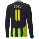 #11 Doku Manchester City Away Jersey 2024/2025 Long Sleeve