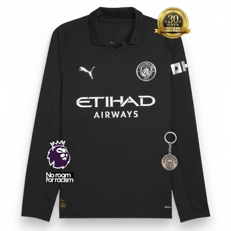 Manchester City Player Away Jersey 2025/26 Long Sleeve
