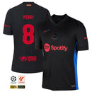 #8 PEDRI Camiseta Hombre Segunda Equipación 24/25 FC Barcelona