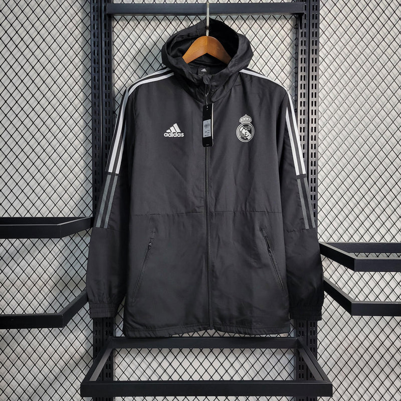 Cortaviento Real Madrid Negro y Blanco 23/24