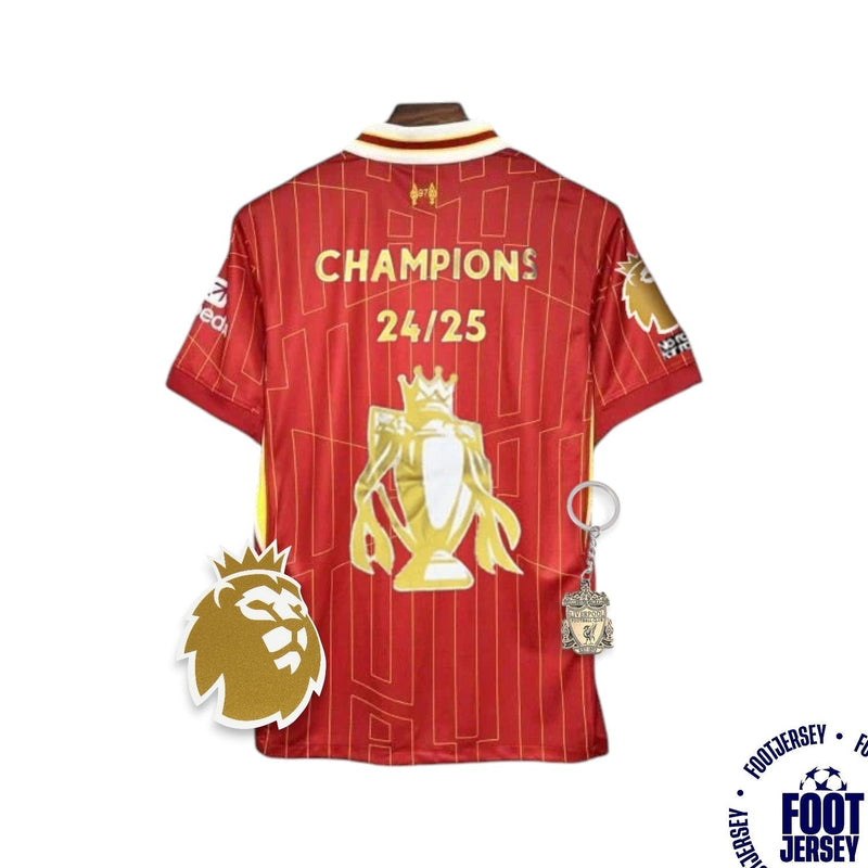 Liverpool Home Jersey 2024/2025 - CHAMPIONS 25 & Gold Trophy