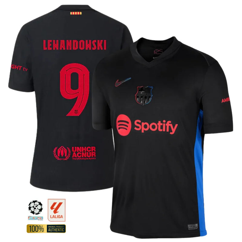 #9 LEWANDOWSKI Camiseta Hombre Segunda Equipación 24/25 FC Barcelona