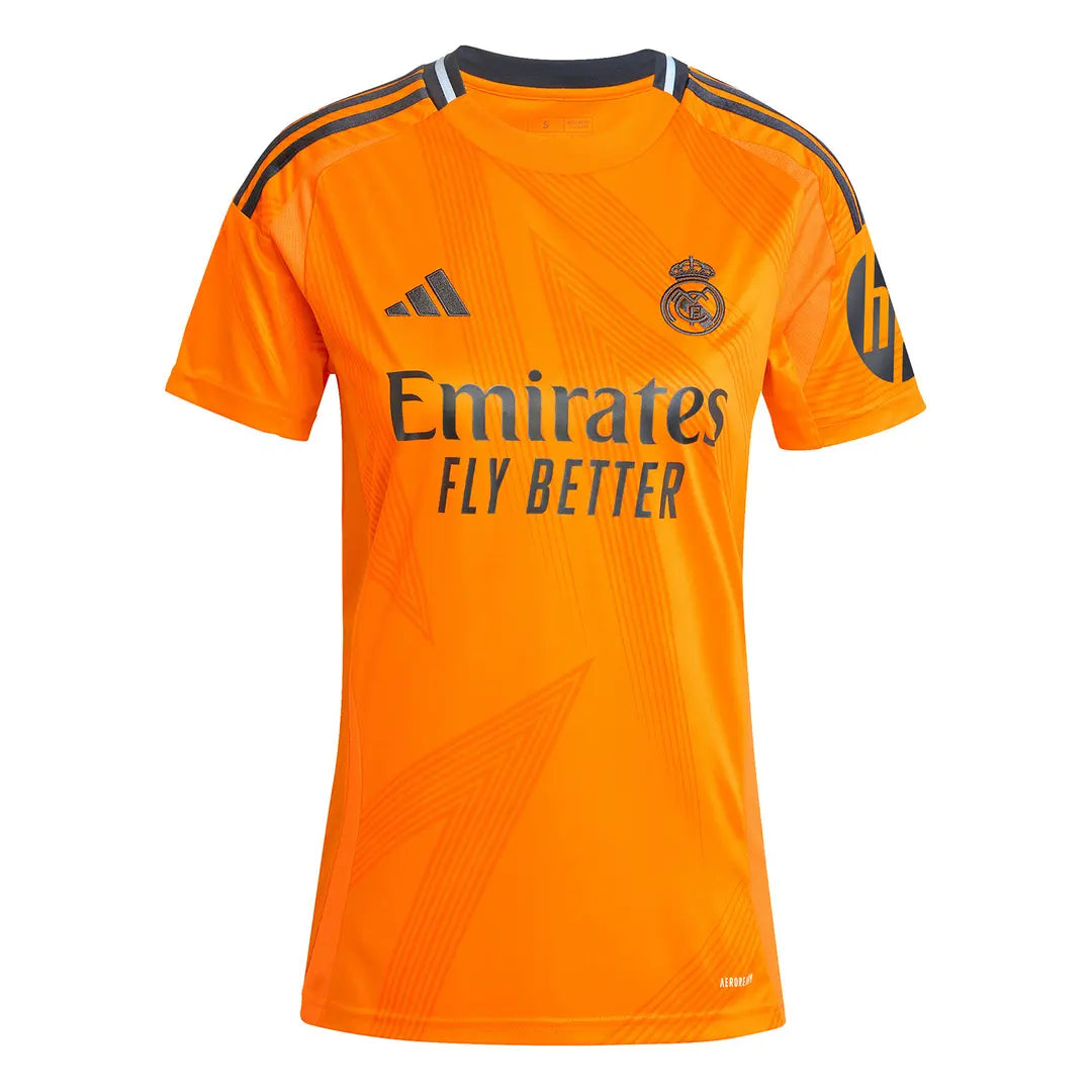 Camiseta Real Madrid Femenina Segunda Equipación Naranja #MBAPPÉ 9 24/25 + 5 REGALOS 🎁