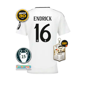 Camiseta Real Madrid Femenina Primera Equipación Blanca #16 ENDRICK 24/25 + 5 REGALOS 🎁