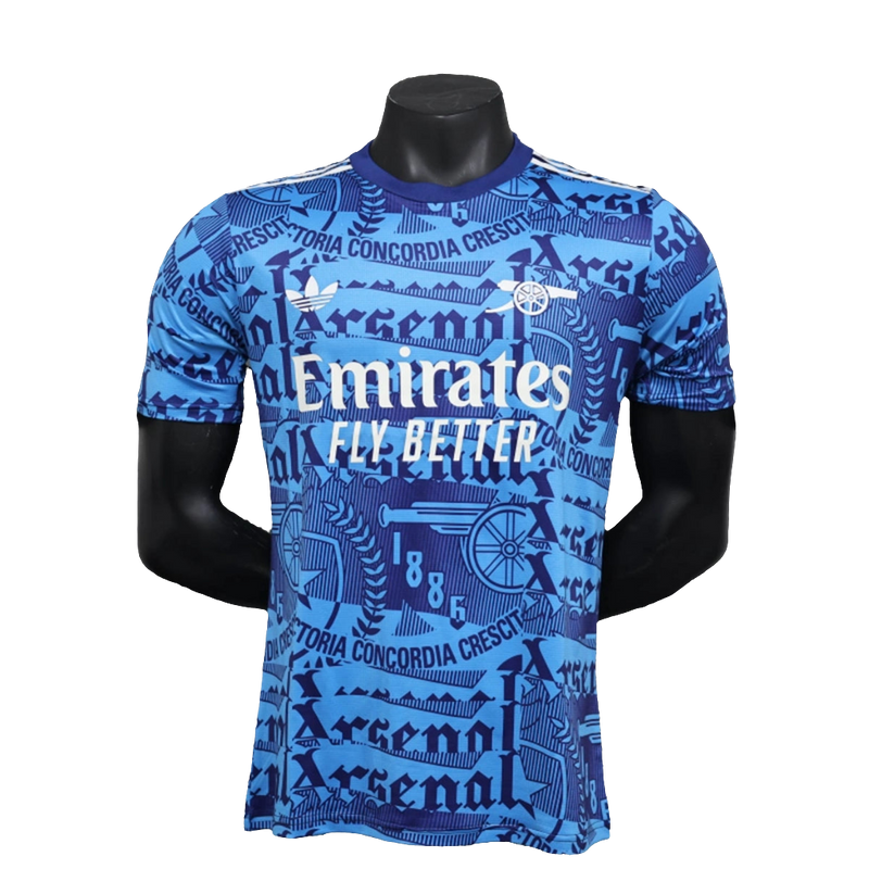 Camiseta Arsenal 25/26 Pre-Partido - Azul - Versión Jugador