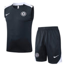 Chelsea Kit Black Jersey + Shorts - No Sleeve 25/26