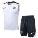 Chelsea Kit White Jersey + Shorts - No Sleeve 25/26