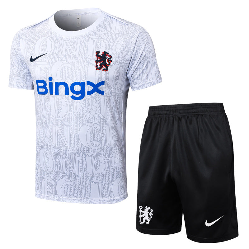 Chelsea Kit Pre Match Jersey + Shorts 25/26