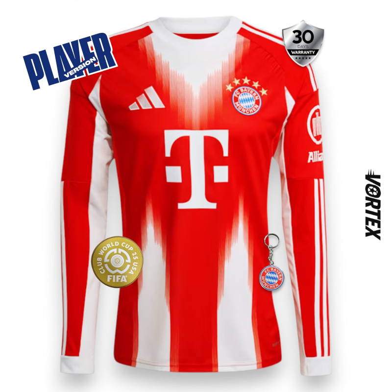 Bayern Munich Player Jersey Home 2025/26 - Long Sleeve